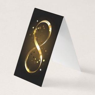 Golden Infinity Symbol Business Card