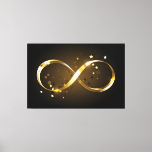 Golden Infinity Symbol Canvas Print