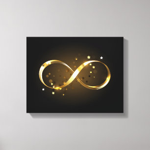 Golden Infinity Symbol Canvas Print
