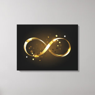 Golden Infinity Symbol Canvas Print