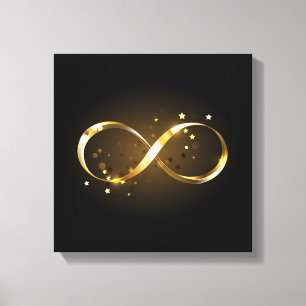 Golden Infinity Symbol Canvas Print