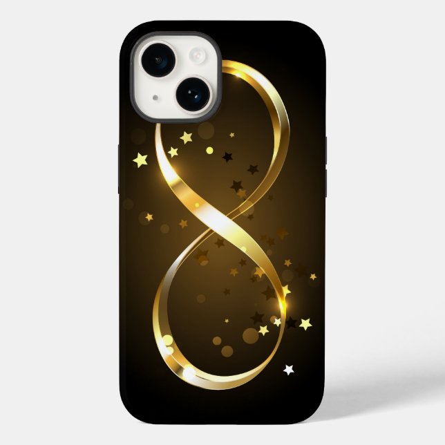 Golden Infinity Symbol Case-Mate iPhone Case (Back)
