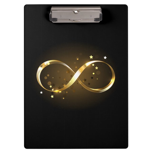 Golden Infinity Symbol Clipboard (Front)