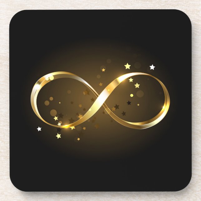 Golden Infinity Symbol Coaster (Front)