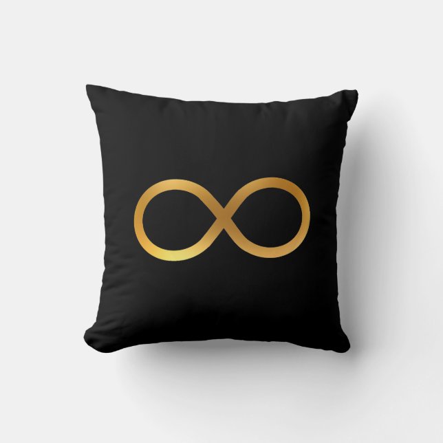 Golden Infinity Symbol Cushion (Front)