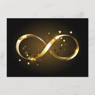 Golden Infinity Symbol Enclosure Card