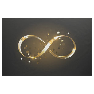 Golden Infinity Symbol Fabric
