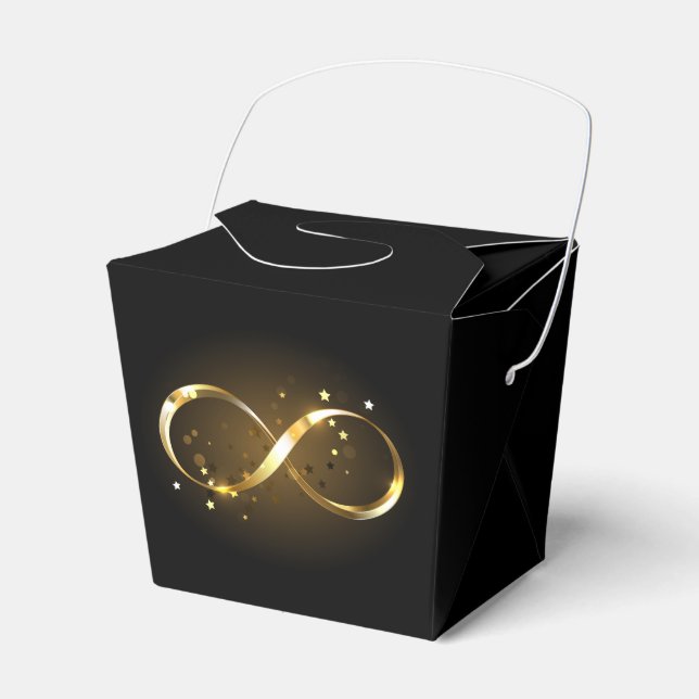 Golden Infinity Symbol Favour Box (Front Side)