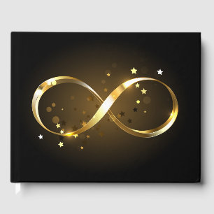 Golden Infinity Symbol Guest Book