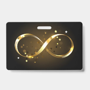 Golden Infinity Symbol ID Badge