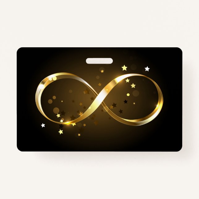 Golden Infinity Symbol ID Badge (Front)