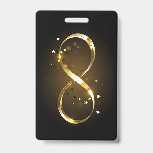 Golden Infinity Symbol ID Badge