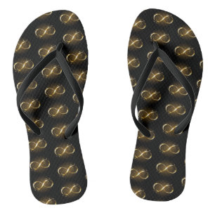 Golden Infinity Symbol Jandals
