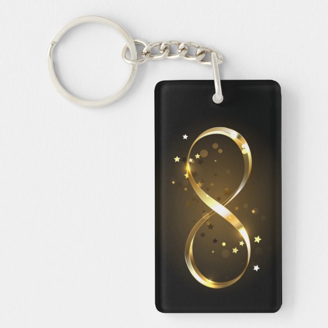 Golden Infinity Symbol Key Ring (Front)