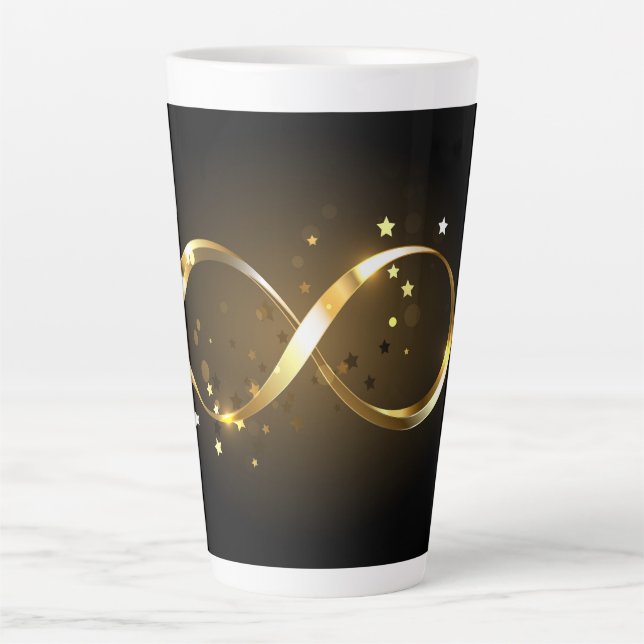 Golden Infinity Symbol Latte Mug (Front)