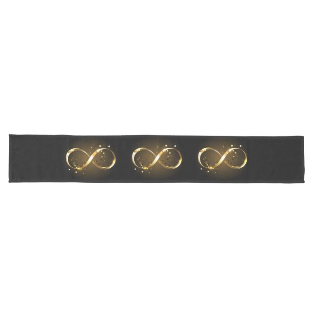Golden Infinity Symbol Long Table Runner (Horizontal)