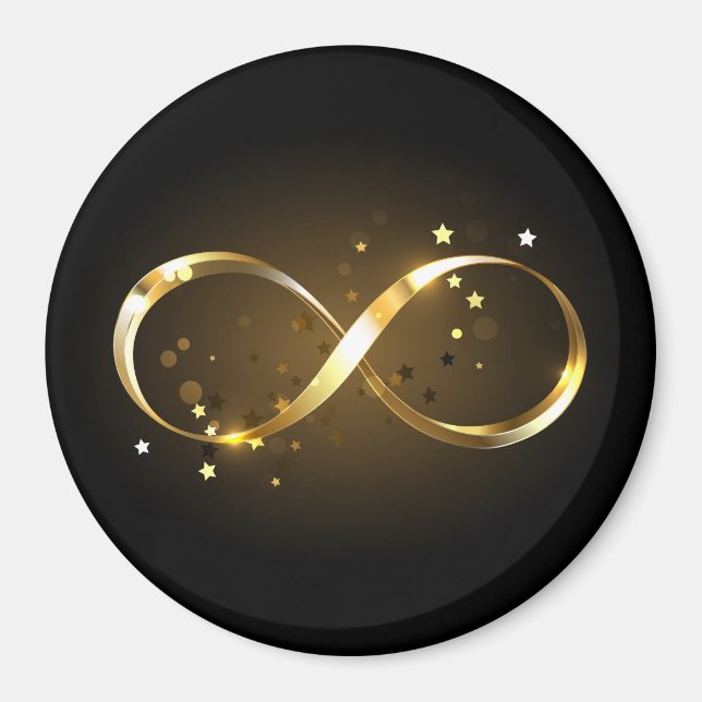 Golden Infinity Symbol Magnet (Front)