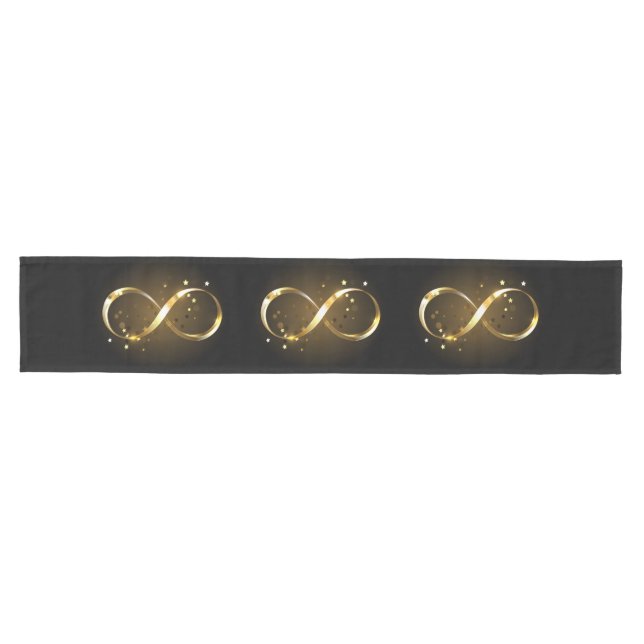 Golden Infinity Symbol Medium Table Runner (Horizontal)