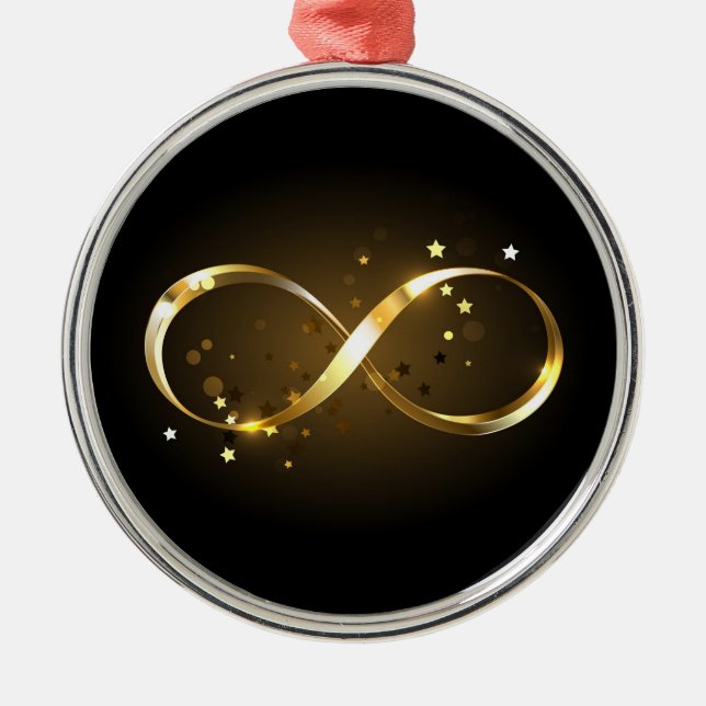 Golden Infinity Symbol Metal Tree Decoration (Front)