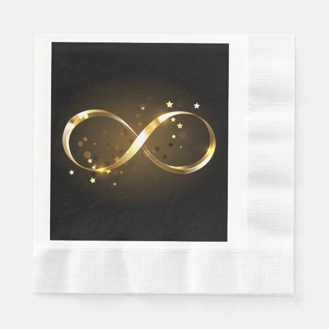 Golden Infinity Symbol Napkin (Front)
