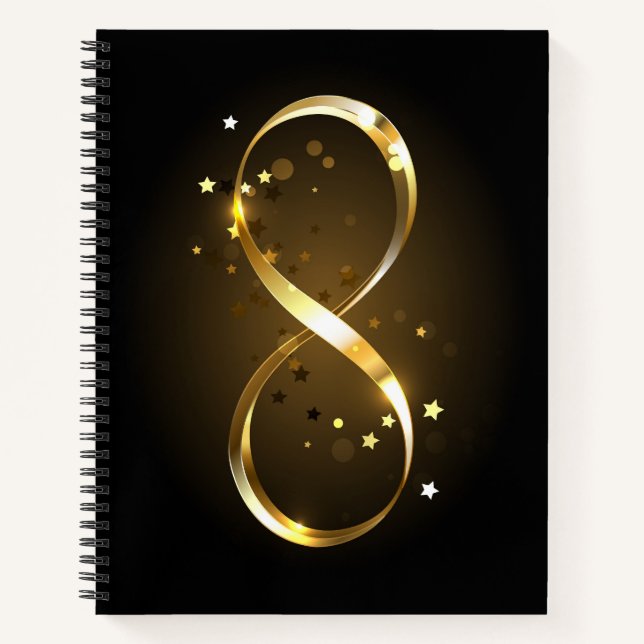 Golden Infinity Symbol Notebook (Front)
