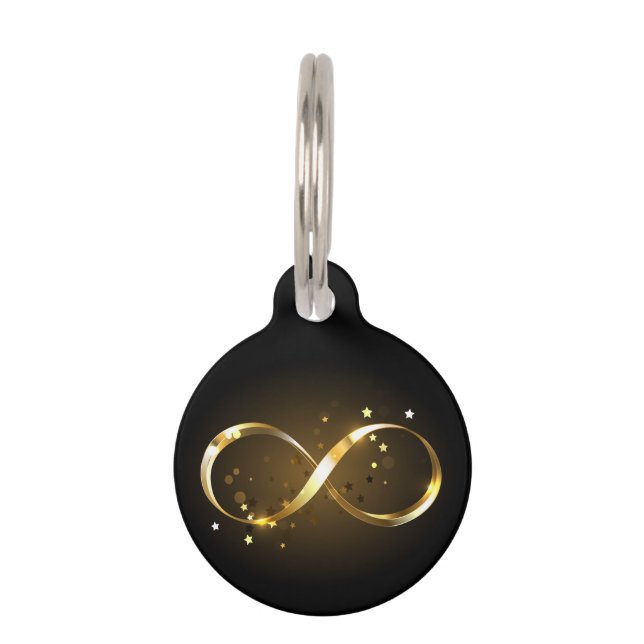 Golden Infinity Symbol Pet Tag (Front)