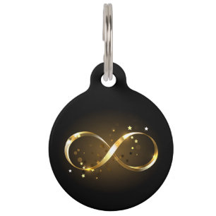 Golden Infinity Symbol Pet Tag