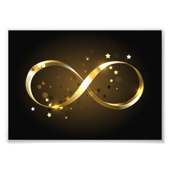 Golden Infinity Symbol Photo Print (Front)