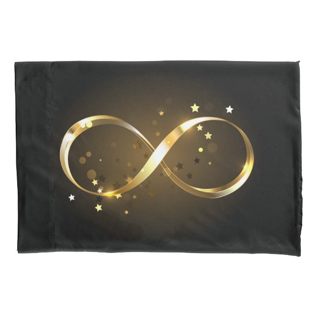 Golden Infinity Symbol Pillowcase (Front-Left)