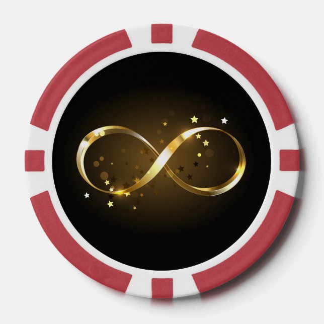 Golden Infinity Symbol Poker Chips (Front)