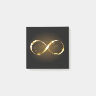 Golden Infinity Symbol Post-it Notes