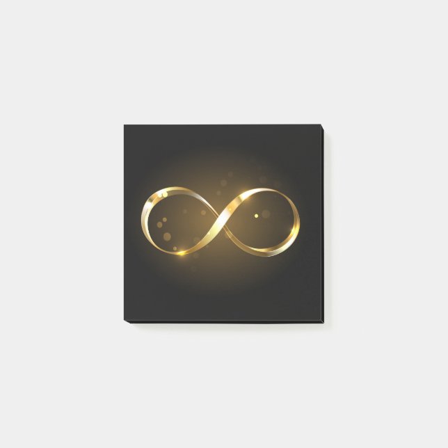Golden Infinity Symbol Post-it Notes (Front)