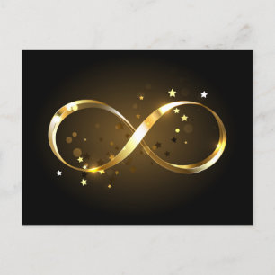 Golden Infinity Symbol Postcard