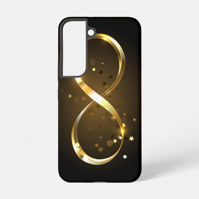 Golden Infinity Symbol Samsung Galaxy S22 Case (Back)
