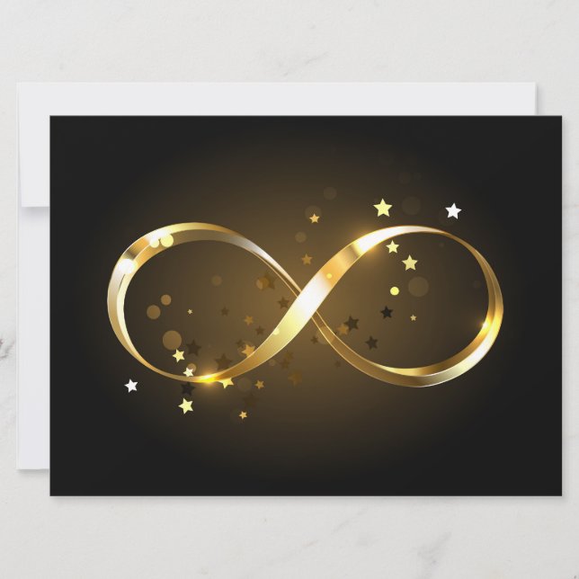 Golden Infinity Symbol Save The Date (Front)