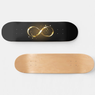 Golden Infinity Symbol Skateboard