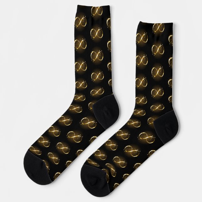 Golden Infinity Symbol Socks (Left)