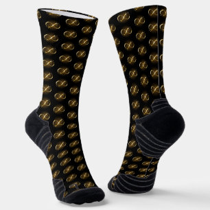 Golden Infinity Symbol Socks