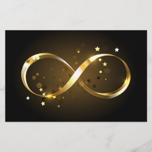 Golden Infinity Symbol Stationery