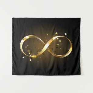 Golden Infinity Symbol Tapestry