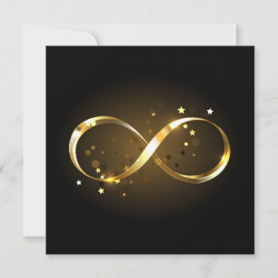 Golden Infinity Symbol Thank You Card