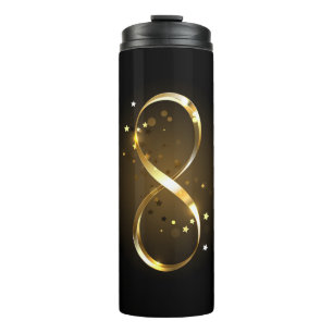 Golden Infinity Symbol Thermal Tumbler