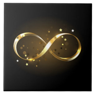 Golden Infinity Symbol Tile
