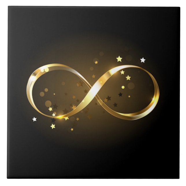 Golden Infinity Symbol Tile (Front)