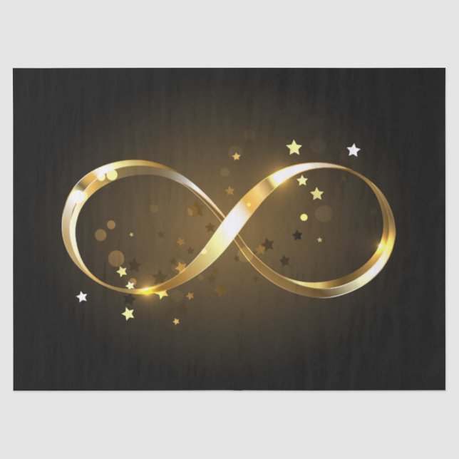 Golden Infinity Symbol Tissue Paper (Front)