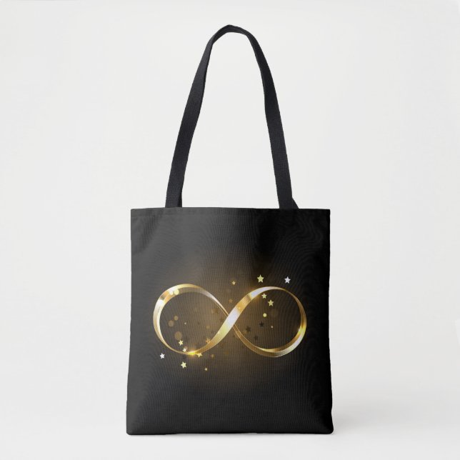 Golden Infinity Symbol Tote Bag (Front)