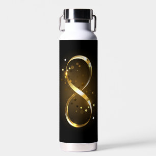 Golden Infinity Symbol Water Bottle