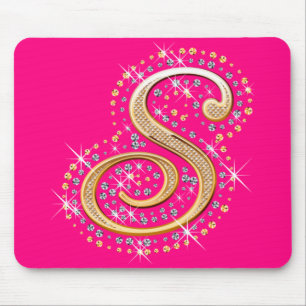 Golden Initial ''S'' Mousepad
