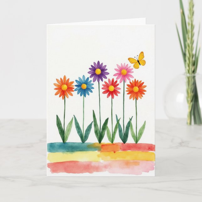 Golden Insect Birthday Card (Front)