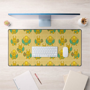 Golden Insect Guardian of Pharaonic Lore Desk Mat